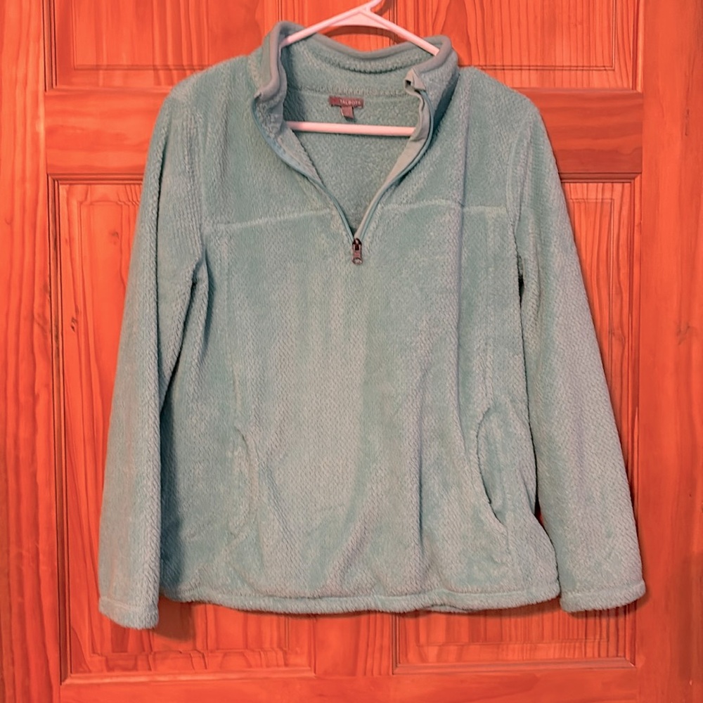 Talbots women’s size medium fleece half zip pullover